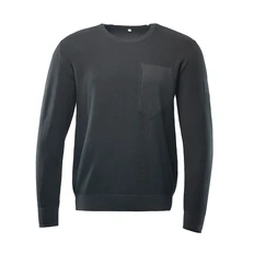 Джемпер вязаный классический с карманом Knit Drop, черный фото