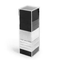 Игра настольная «Дженга» из акрила, черная / белая фото