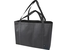 Эко-сумка из переработанного нетканого материала Jumbo, черная фото