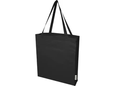 Эко-сумка с ластовицей из переработанного хлопка Madras, черная фото