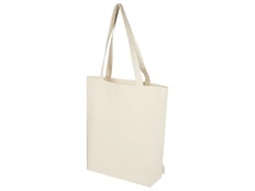 Эко-сумка из органического материала с широким дном Orissa, бежевая фото