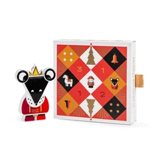 Елочная игрушка Farforite «Мышиный король / Щелкунчик» в подарочном пенале, красная / золотая / черная фото