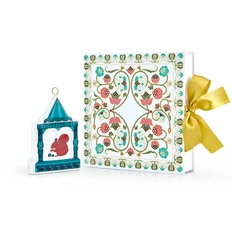 Елочная игрушка Farforite «Белочка / Из сказки в сказку» в подарочной коробке, белая / золотая / зеленая фото