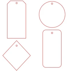 Этикетка бумажная Paper, S, на заказ фото