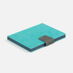 Ежедневник датированный Grande Strap на заказ, бирюзовый / серый фото