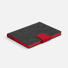 Ежедневник датированный Grande Strap на заказ, темно-серый / красный фото