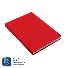 Ежедневник недатированный Bplanner 02 А5, soft touch, красный фото