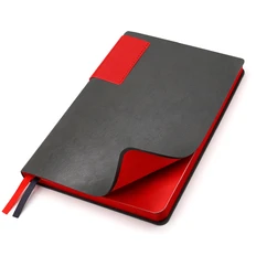 Ежедневник недатированный Molfetta в мягком переплете, A5, серый / красный фото