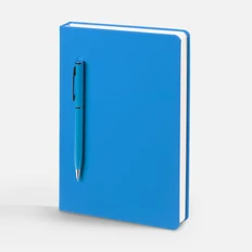 Ежедневник недатированный с ручкой Контекст Magnet Shall А5, голубой фото