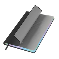 Ежедневник недатированный в гибкой обложке Portobello Galaxy А5, срез голограф. фольга, черный фото