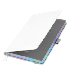 Ежедневник недатированный в твердой обложке Portobello Galaxy А5, срез голограф. фольга, белый фото