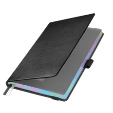 Ежедневник недатированный в твердой обложке Portobello Galaxy А5, срез голограф. фольга, черный фото