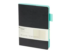 Ежедневник недатированный Bruno Visconti Boston А5, черный / бирюзовый фото