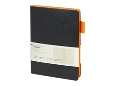 Ежедневник недатированный Bruno Visconti Boston А5, черный / оранжевый фото