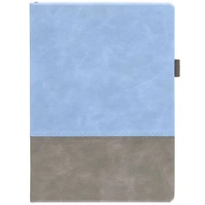 Ежедневник недатированный Horizon, серый / голубой фото