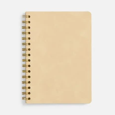 Ежедневник недатированный Inspire Spiral, бежевый фото