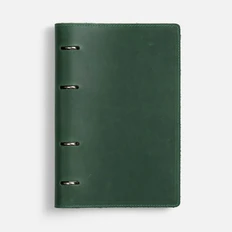 Ежедневник недатированный из натуральной кожи Indivo InStream, зеленый фото