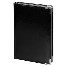 Ежедневник полудатированный Clicra Classic Pristine Gold А5, черный / серебристый фото