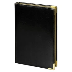 Ежедневник полудатированный Clicra Classic Pristine Gold А5, черный / золотой фото