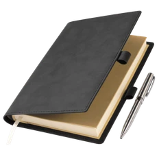 Ежедневник-портфолио недатированный с ручкой Portobello Trend Clip NEO, черный фото