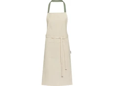 Фартук из переработанного хлопка Nia, бежевый / зеленый фото