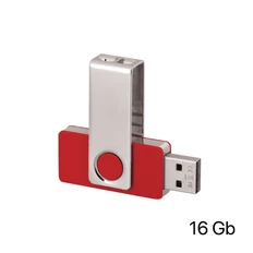 Флеш-карта TWISTA MS, 16Гб, серый, красный фото