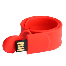 Флешка-браслет на 32 Гб Slap USB 2.0, красная фото