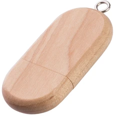 Флешка деревянная на 64 Гб Letto USB 2.0, бежевая фото