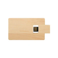 Флешка карточка деревянная 8Гб Визитка, светлое дерево фото