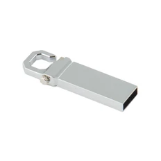 Флешка металлическая 4 Гб Карабин, серебристая фото