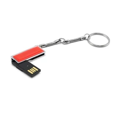 Флешка металлическая на 16 Гб Lime, красная фото