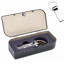 Флешка металлическая на 16 Гб Ring Rail, в футляре, серебристая фото