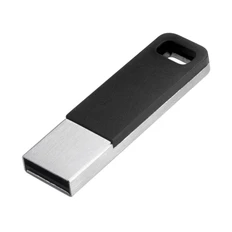 Флешка металлическая с пластиковой накладкой на 32 Гб Blend USB 2.0, серебристая / черная фото