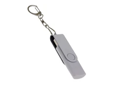 Флешка пластиковая на 128 Гб с поворотным механизмом и разъемом Type-C, USB 2.0, белая фото