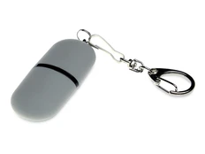 Флешка пластиковая на 64 Гб Goutte Soft Touch USB 3.0 каплевидной формы, серая фото