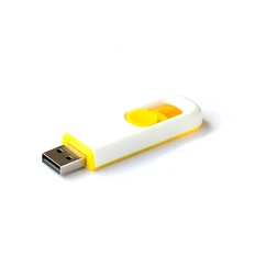 Флешка пластиковая 32 Гб Слайд, желтая фото