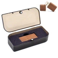 Флешка пластиковая на 16 Гб Selva, в футляре, коричневая фото