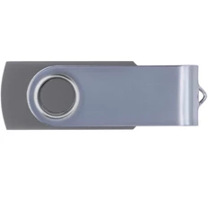 Флешка пластиковая на 16 Гб Twist, USB 3.0, soft touch, серая фото