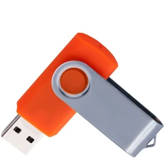 Флешка пластиковая на 32 Гб Twist USB 3.0, оранжевая фото