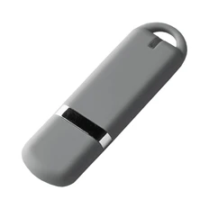 Флешка пластиковая на 4 Гб Mirax Soft USB 2.0, серая фото