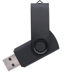 Флешка пластиковая на 4 Гб Twist Color USB 2.0, черная фото