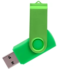 Флешка пластиковая на 64 Гб Twist Color USB 2.0, салатовая фото