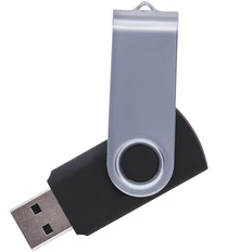 Флешка пластиковая на 64 Гб Twist USB 2.0, черная фото