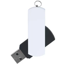 Флешка пластиковая на 8 Гб Elegance Color USB 2.0, черная / белая фото