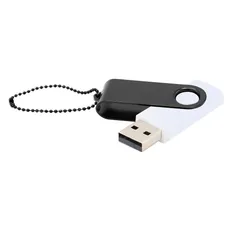 Флешка пластиковая с металлической скобой 16 Гб Designer To Go USB  2.0, белая / черная фото