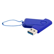 Флешка пластиковая с металлической скобой 64 Гб Designer To Go USB 3.0, синяя фото