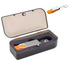 Флешка пластиковая в футляре на 16 Гб Twist, оранжевая фото