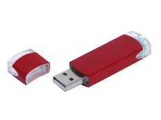 Флешка промо USB 3.0 на 32 Гб прямоугольной классической формы, красная фото