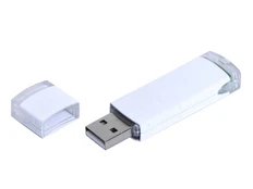 Флешка промо USB 3.0 на 64 Гб прямоугольной классической формы, белая фото