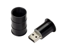 Флешка USB 2.0 на 16 Гб Бочка, чёрная фото